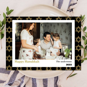 Cartão De Festividades Amor e Luz Foto simples da família Hanukkah