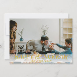Cartão De Festividades Amor e Luz | Foto simples da família Hanukkah