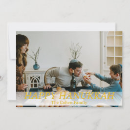 Cartão De Festividades Amor e Luz | Foto simples da família Hanukkah