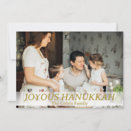 Cartão De Festividades Amor e Luz | Foto simples de família de Hanukkah