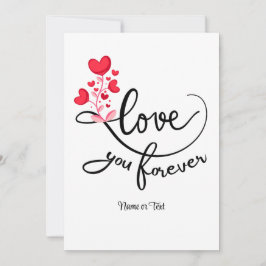 Cartão De Festividades Amor Fofo Você Para Sempre Personalizado