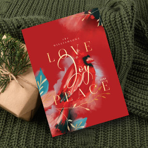 Cartão De Festividades Amor Joy Peace Red Cardincolor Vermelho