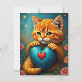 Cartão De Festividades Amor Kitty