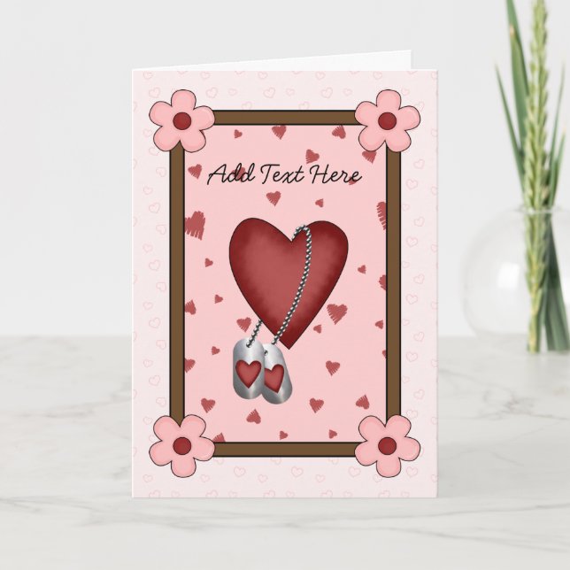 Cartão De Festividades Amor militar (Frente)