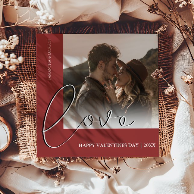 Cartão De Festividades Amor mínimo moderno | Feriado do Dia de os namorad (Criador carregado)