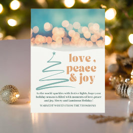 Cartão De Festividades   Amor Moderno Aconchegante Festivo Paz Alegria 