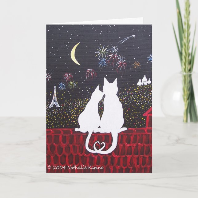 Cartão De Festividades Amor no à Paris de Paris - de L'Amour (Frente)