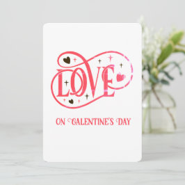 Cartão De Festividades AMOR no dia de Galentine