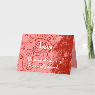 Cartão De Festividades Amor - O desejo irresistível de ser irresistível