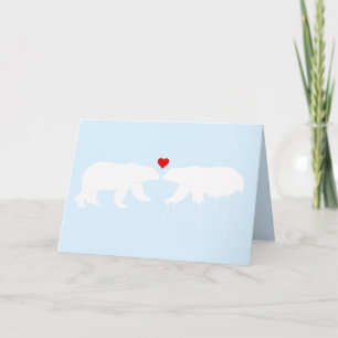 Cartão De Festividades Amor Polar