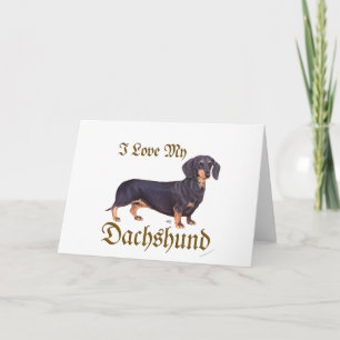Cartão De Festividades Amor por Dachshund