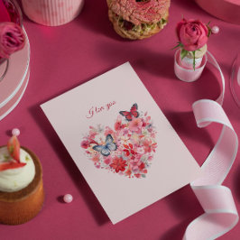 Cartão De Festividades Amor que Bate Asa | Texto e Nome Personalizado