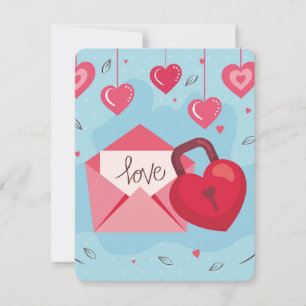 Cartão De Festividades Amor Trancado