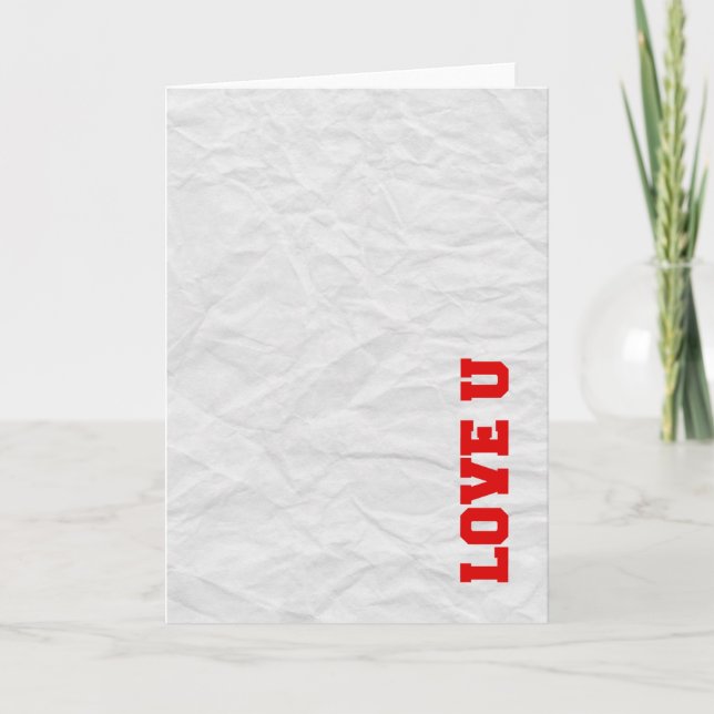 Cartão De Festividades Amor U (Frente)