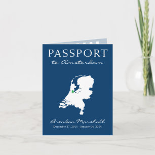 Cartão De Festividades Amsterdã Holanda Férias de Inverno Passaporte