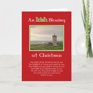Cartão De Festividades An Irish Blessing at Christmas-Custom photo card