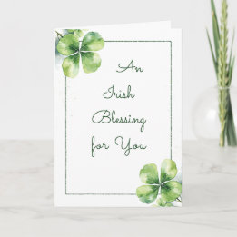 Cartão De Festividades An Irish Blessing – Christian St. Patrick’s Day 