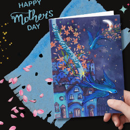 Cartão De Festividades Andorinha leva uma mensagem de amor para todas as