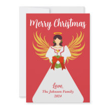 Angel Felry Christmas Red Wreath Wings Nome