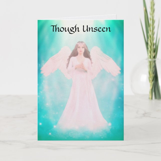 Cartão De Festividades Angel In Mist Birthday Greeting Card (Frente)