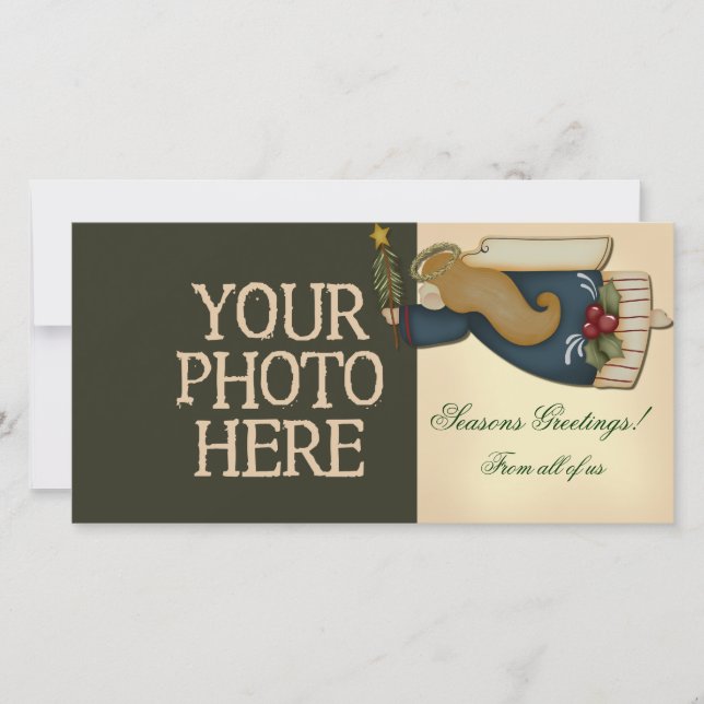 Cartão De Festividades Angel Natal (Frente)