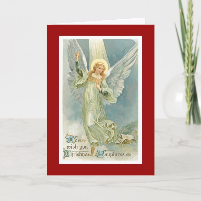 Cartão De Festividades Angel Natal (Frente)