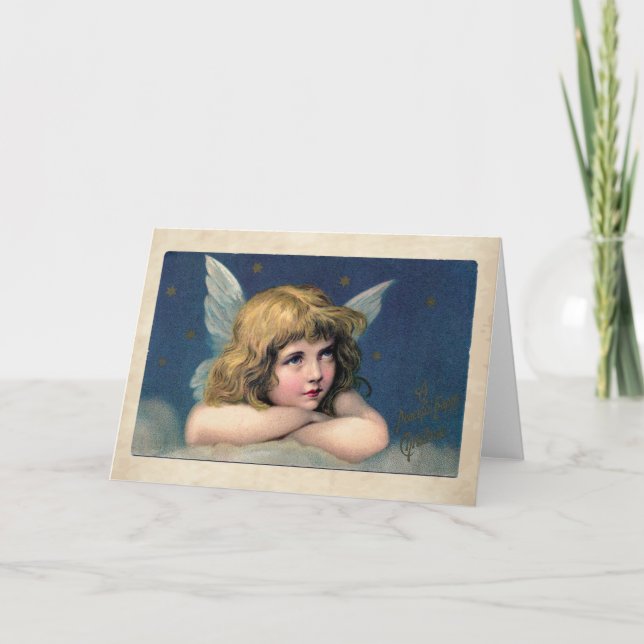 Cartão De Festividades Angel Natal (Frente)