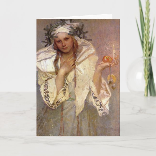 Cartão De Festividades Angel Noel en Amerique (Frente)