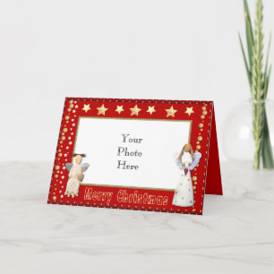 Cartão De Festividades Angel Photo Christmas