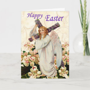 Cartão De Festividades Angel With Cross Easter Card