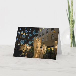 Cartão De Festividades Angels and Snowflakes