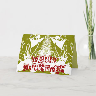 Cartão De Festividades Ângels em Verde