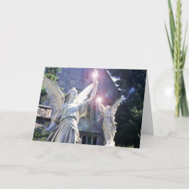 Cartão De Festividades Angels Heavenhost Feliz Natal Saudação Arte