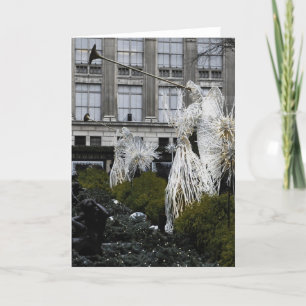 Cartão De Festividades Angels in Manhattan, NYC Christmas Card