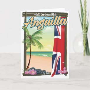 Cartão De Festividades Anguilla British Territory travel poster