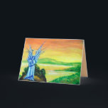 CARTÃO DE FESTIVIDADES ÂNGULO DE DUAS LUZES<br><div class="desc">Pintura a óleo na madeira 2007</div>