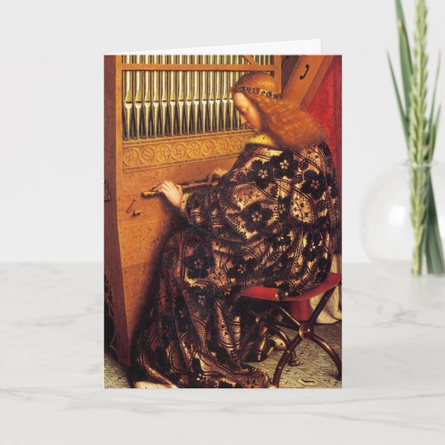 CARTÃO DE FESTIVIDADES ÂNGULOS JOGANDO MÚSICA (Frente)