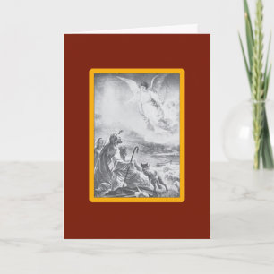 Cartão De Festividades Ângulos vêm para pastores - Placa de arte Vintag