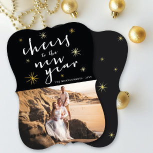 Cartão De Festividades Anima-Se Ao Ano Novo Foto Do Fireworks