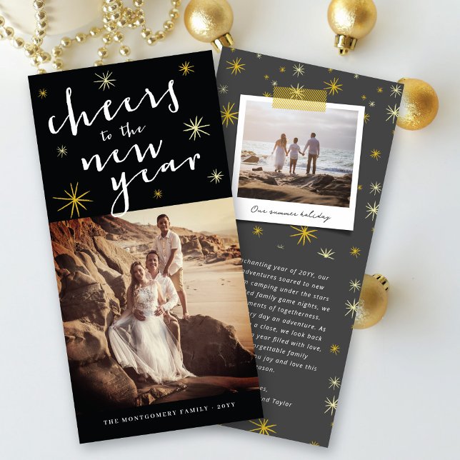 Cartão De Festividades Anima-Se Ao Ano Novo Foto Do Fireworks (Criador carregado)