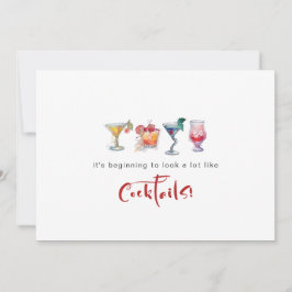 Cartão De Festividades Animações Divertidos Para Os Cocktails Da Estação