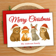 Animais de Floresta Branca no Natal