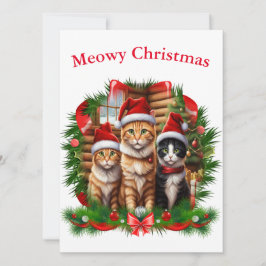 Cartão De Festividades Animais Feliz Natal