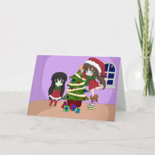 Cartão De Festividades Anime Christmas Cards