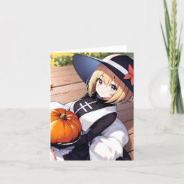Cartão De Festividades Anime de Ação de Graças C - AI