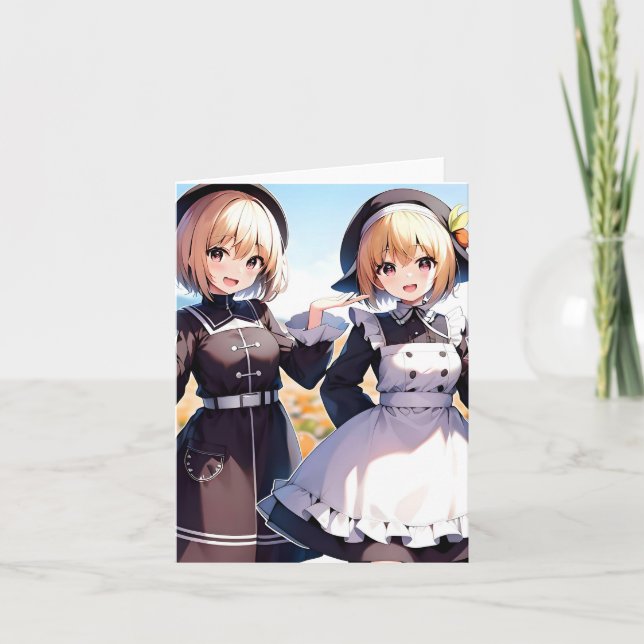Cartão De Festividades Anime de Ação de Graças E - AI (Frente)