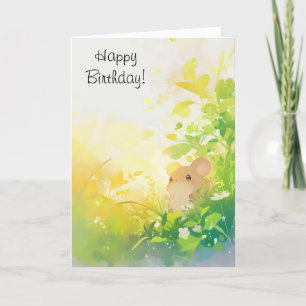 Cartão De Festividades Anime de Mouse Bonito Kawaii