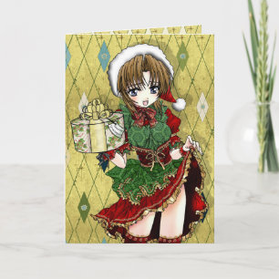 Cartão De Festividades Anime Girl Gift Card