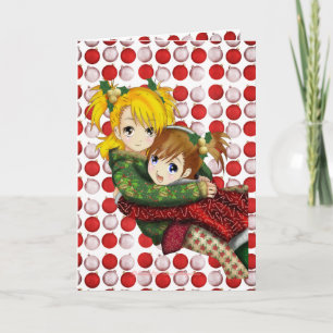 Cartão De Festividades Anime Holiday Hug