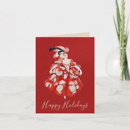 Cartão De Festividades Anisette Red Holiday Folded Card